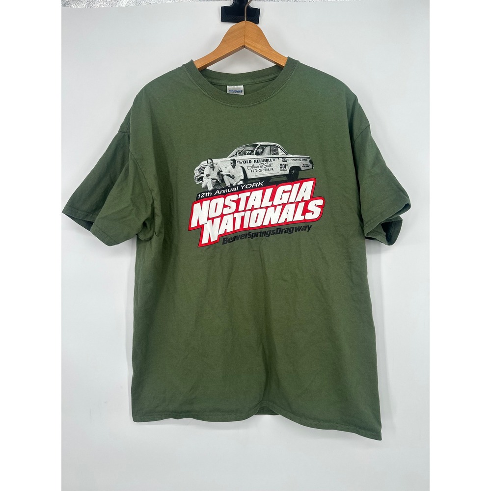 12 Annual York Graphic T-Shirt Men XL Beaver Springs National Dragway Racing Car